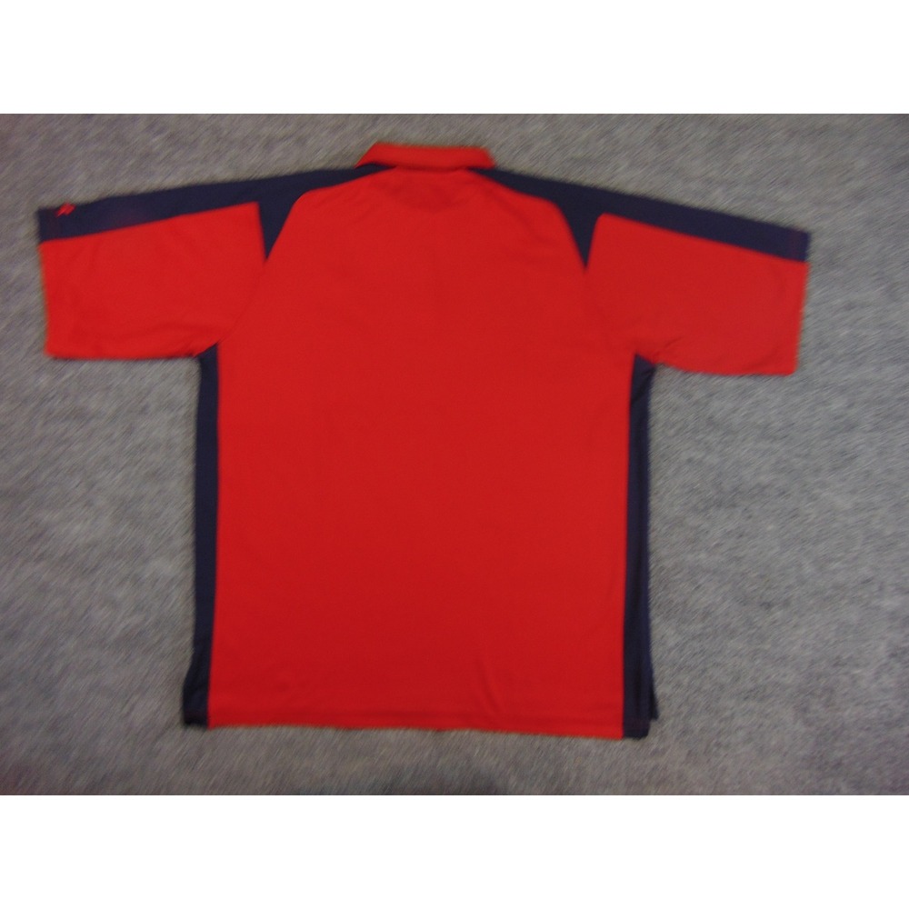 Ole Miss Polo Shirt Mens Large  Red Navy Blue Under‎ Armour HeatGear Golf - Picture 3 of 9
